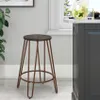 Hoher Hocker Industrielles Design Metall Holz für Bars, Produktbild-Vorschau 2