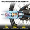 Close-up of an electric bicycle motor with technical specifications displayed. Produktbild-Vorschau