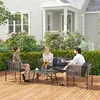 Sada zahradního nábytku Outsunny z polyrotanu – lounge set Náhled obrázku produktu 9