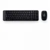 A black wireless keyboard and mouse set is shown from a top-down perspective on a white background. Produktbild-Vorschau