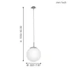 A product shot of a pendant light with dimensions indicated. Náhľad obrázku produktu