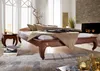 MASSIVMOEBEL24 Bett Akazie 140x200x42 nougat lackiert OPIUM Produktbild-Vorschau 1