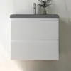 Waschtisch mit Unterschrank 60cm BOKAV Badmöbel Set Weiß Produktbild-Vorschau 1