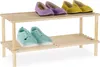 Scaffale per scarpe Relaxdays in legno, modello stretto a 2 Anteprima dell’immagine prodotto 1