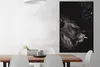 MuchoWow® Poster Löwe - Zigarette - Schwarz - Weiß 80x120 Produktbild-Vorschau 2