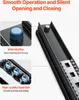 Close-up shots of drawer slides highlighting features like mufflers and steel balls, with accompanying text. Anteprima dell’immagine prodotto