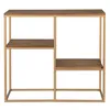Clayre & Eef Wandregal 49 cm Goldfarbig Braun Holz Produktbild-Vorschau 1