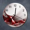Glasuhr Wanduhr Küchenuhr Echt-Glas 30fi cm Abstraktes rot Produktbild-Vorschau 2