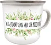 Kult Emaille Becher 0,5 L - WAS STIMMT DENN MIT DIR NICHT?, Produktbild-Vorschau 1