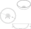 Technical drawings of a ceramic washbasin. Náhľad obrázku produktu