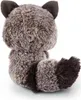 A plush toy raccoon is shown from the back, sitting down. Produktbild-Vorschau