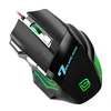 A black gaming mouse with green and blue LED lighting, shown from a diagonal angle on a white background. Produktbild-Vorschau