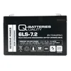 A black battery with white text and logos on a white background. Produktbild-Vorschau
