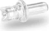 A clear plastic nozzle with a flange. Produktbild-Vorschau