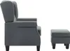 Sillón con reposapiés, color gris, tapizado en tela, Vista previa de la imagen del producto 4