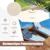 A patio umbrella is set up next to a swimming pool with lounge chairs. Podgląd zdjęcia produktu