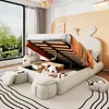 A child's bedroom with a unique bed featuring storage and a playful design. Náhled obrázku produktu