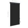vidaXL Store extérieur 80 x 250 cm Anthracite Voir les images du produit 10