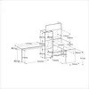 Lit d'angle double avec espace de rangement & bureau - 2 x Voir les images du produit 28