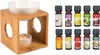 Duftlampe Keramik Holz Aromaspender Öllampe Aromalampe Produktbild-Vorschau 1