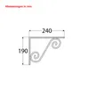 Regalhalter 240x190mm Regalträger Regalwinkel Wandkonsole Produktbild-Vorschau 5