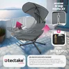 Závěsné lehátko tectake Elaria se sluneční stříškou a boční Náhled obrázku produktu 6