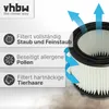 vhbw Faltenfilter kompatibel mit Bosch AdvancedVac 20, Produktbild-Vorschau 2
