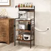 A kitchen shelf unit with appliances and food items, placed next to a wooden cabinet. Podgląd zdjęcia produktu