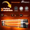 TRESKO Infrarot Heizstrahler 2500W silber mit Produktbild-Vorschau 3