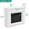 Elektrokamin 2000W, Realistischer 3D Flammeneffekt Produktbild-Vorschau 5