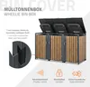 ML-Design 3-zásobník na 3 koše 240L 200x80x116,3 cm Náhľad obrázku produktu 2