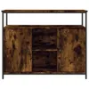 vidaXL Sideboard chêne fumé 100x35x80 cm bois composite Voir les images du produit 6