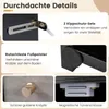 Mobile TV COSTWAY con luci LED per TV 65", mobile TV con Anteprima dell’immagine prodotto 7
