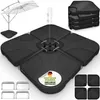 tillvex® Pied de parasol noir 60 litres / 80 kg - 4 pièces Voir les images du produit 1