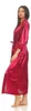 Damen langes Kimono Seidenrobe Morgenmantel; Pupur-Magenta Produktbild-Vorschau 2