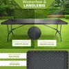 tillvex tavolo da giardino 220x70cm pieghevole in plastica Anteprima dell’immagine prodotto 8