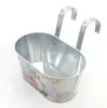 Metall Hängetopf mit 2 Henkeln - 23cm x 11cm Rosen 2 Stück Produktbild-Vorschau 4
