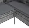 vidaXL Canapé en L avec Kissen Poly Rattan Grau Voir les images du produit 6
