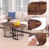COSTWAY Couchtisch 3er Set, Wohnzimmertisch mit 2 Produktbild-Vorschau 5