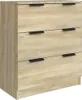 vidaXL 3-dielny príborník Sonoma Dubový vzhľad Drevený Náhľad obrázku produktu 4
