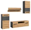 Kastensysteem Caserta, eikenhoutdecor, grijs. Productafbeelding-voorbeeld 1