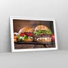 Gerahmtes Poster - Weißer Rahmen - Amerikaner Hamburger Produktbild-Vorschau 8