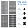 Selbstklebende Strasssteine 1792 Stück, 3–6 mm, schwarz, rund Anteprima dell’immagine prodotto