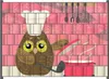 Wallario Zaunsichtschutz mit Motiv Lustige Eule beim Kochen Produktbild-Vorschau 1