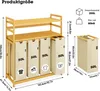 A product size chart and specifications for a laundry sorter. Anteprima dell’immagine prodotto