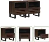 The Living Store Nachttische 2 Stk. 40x34x46 cm Massivholz Produktbild-Vorschau 1