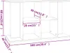 A diagram showing the dimensions of an aquarium stand. Náhľad obrázku produktu