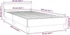 A diagram showing the dimensions of a bed frame with a headboard. Anteprima dell’immagine prodotto