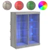Szafka z oświetleniem LED, szary dąb sonoma, 81x37x100 cm Podgląd zdjęcia produktu 1