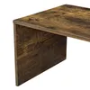A close-up view of a wooden table with a dark oak finish. Produktbild-Vorschau